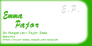 emma pajor business card